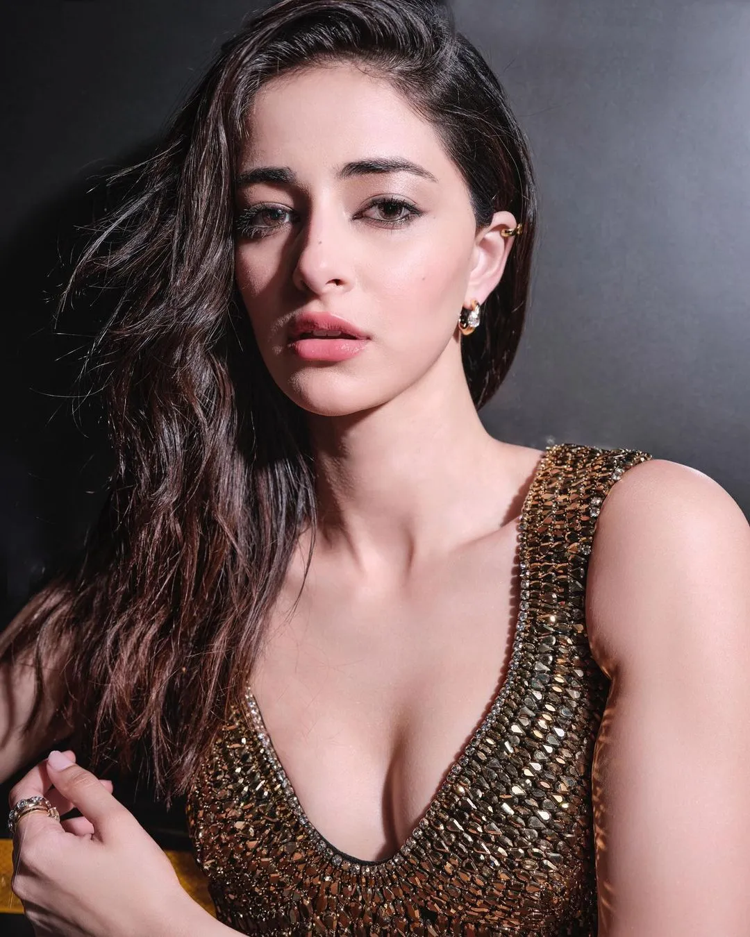 Ananya Panday Photoshoot in Black Dress Pant